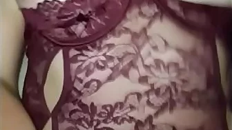 Lingerie wearing wife getting fucked