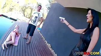 Young guy fucks a mommy outdoor