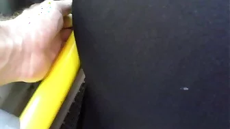 Guy Touch & Groping  Mom's Fat Juicy Ass on Bus who stuck at Pole